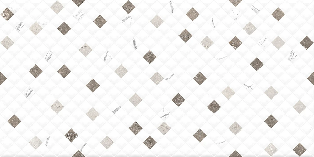 Плитка настенная Global Tile Siluet Белый мозаика 25x50 см (GT125VG)